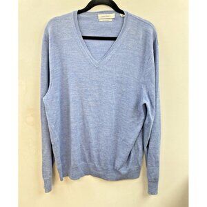 Calvin Klein Extra Fine Merino Sweater Mens Blue Pullover Sweater XL